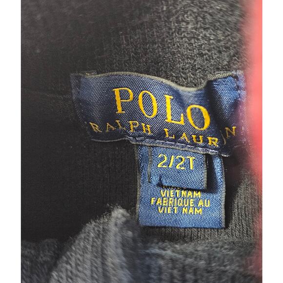 Polo size 2T black red 1/4 zip pullover knit sweater warm preppy boys winter - Picture 5 of 7